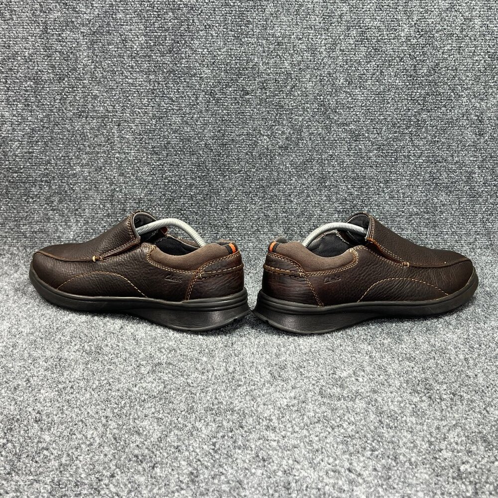 Clarks Cotrell Loafers Men's Size 10W Brown Leather Comfort Classic Slip On Shoe - Picture 6 of 12